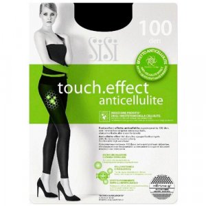 Легинсы  Touch Effect Anticellulite, 100 den, утягивающие, размер 2, черный Sisi. Цвет: черный