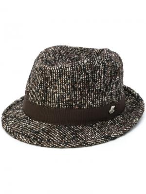 Плетеная шляпа Tagliatore. Цвет: коричневый