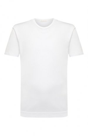 Хлопковая футболка Daniele Fiesoli. Цвет: белый