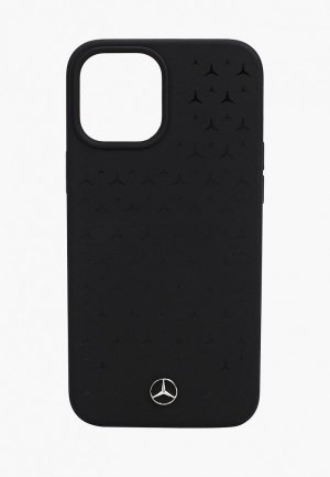 Чехол для iPhone Mercedes-Benz 12 Pro Max (6.7), Liquid silicone Stars Black. Цвет: черный