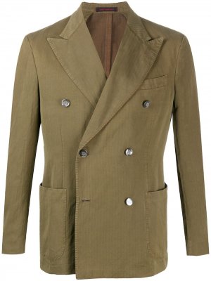 Двубортный пиджак The Gigi. Цвет: зеленый