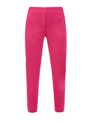 Укороченные брюки из гладкого эластичного хлопка GRAN SASSO. Цвет: розовый