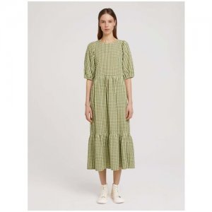 Платье для женщин зеленое, размер L (48) Tom Tailor. Цвет: зеленый