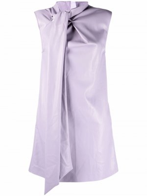 Платье мини с бантом MSGM. Цвет: фиолетовый