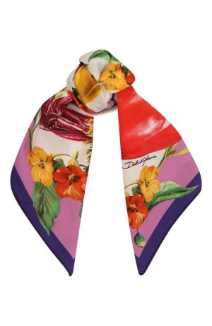 Хлопковый платок Dolce & Gabbana. Цвет: разноцветный