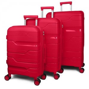 Комплект чемоданов Impreza 3 штуки Ambassador. Цвет: красный/бордовый