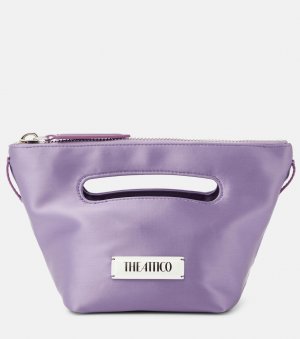 Атласная сумка-тоут via dei giardini 15 , фиолетовый The Attico