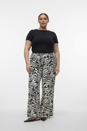 Длинные струящиеся брюки большого размера, серый Vero moda curve