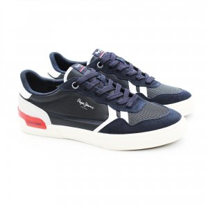 Мужские кеды (KENTON BRITT MAN PMS30707), синие Pepe Jeans London. Цвет: синий