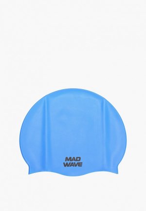 Шапочка для плавания MadWave Light Silicone Solid. Цвет: синий