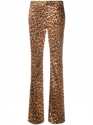 Расклешенные брюки с леопардовым принтом Blumarine. Цвет: коричневый