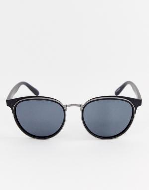 Круглые черные солнцезащитные очки Esprit. Цвет: черный