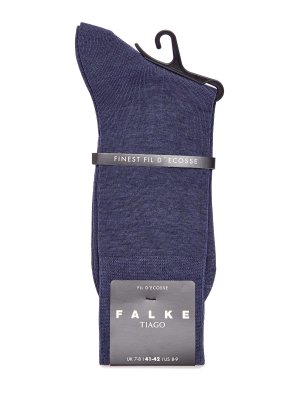 Носки Tiago из гладкого мерсеризованного хлопка FALKE. Цвет: синий