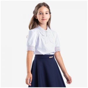 Школьная блуза , размер 164, белый Kapika. Цвет: белый