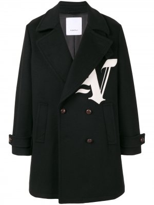 Двубортное пальто с логотипом Ports V. Цвет: черный