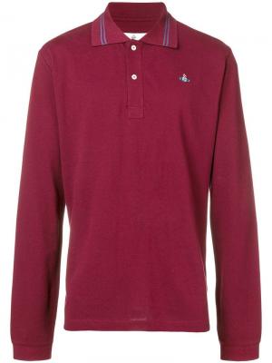 Рубашка-поло с длинными рукавами Vivienne Westwood. Цвет: красный
