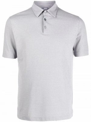 Short-sleeved polo shirt Zanone. Цвет: серый