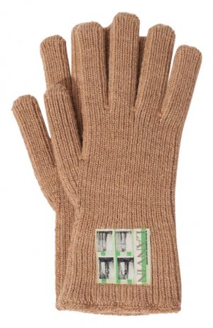 Шерстяные перчатки Lanvin. Цвет: бежевый