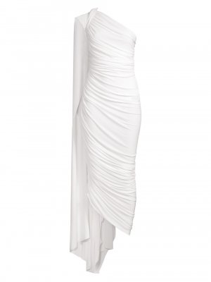 Платье-накидка Diana с рюшами на одно плечо , белый Norma Kamali