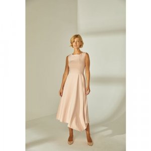 Платье , полуприлегающее, миди, размер 50, розовый Olga Skazkina. Цвет: розовый