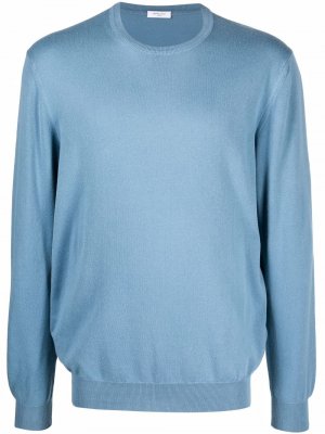Пуловер с круглым вырезом Boglioli. Цвет: синий