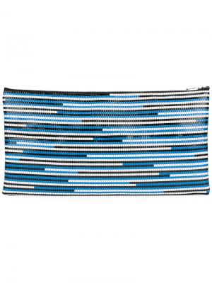 Плетеный клатч Wanda Nylon. Цвет: синий