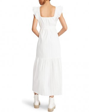 Платье Novelty Textured Cotton Ruffle Sleeve High-Low Midi, цвет Snow White Betsey Johnson