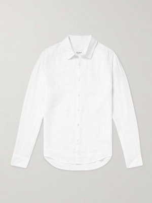 Льняная рубашка CLUB MONACO, белый Monaco