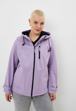 Куртка Ulla Popken. Цвет: фиолетовый