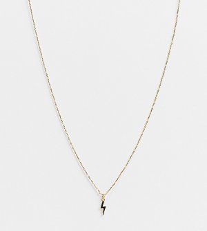 Позолоченное ожерелье с подвеской в виде молнии подарочной упаковке -Золотой Orelia