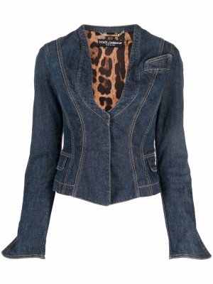 Джинсовая куртка 2000-х годов Dolce & Gabbana Pre-Owned. Цвет: синий