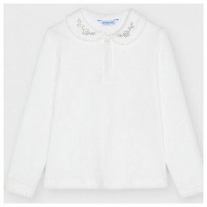 Блузка 131/93 для девочки, цвет белый, размер 98 MAYORAL. Цвет: белый