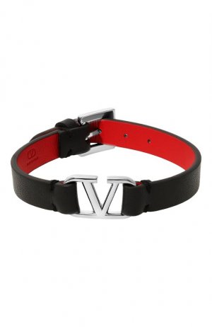 Кожаный браслет Valentino. Цвет: чёрный