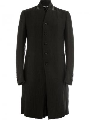 Однобортное пальто Masnada. Цвет: черный