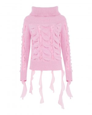 Шерстяной свитер BLUMARINE. Цвет: розовый