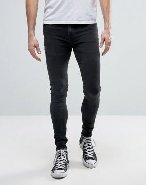 Ультразауженные черные джинсы скинни New Look. Цвет: черный