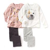 2 пижамы из джерси с рисунком R edition SHOPPING PRIX. Цвет: розовый + экрю