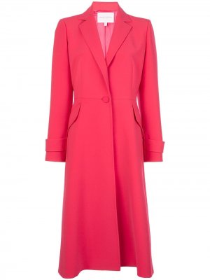 Длинное однобортное пальто Carolina Herrera. Цвет: розовый