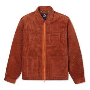 Куртка Retro Solid Color Corduroy Jacket Red Brown, красный Converse