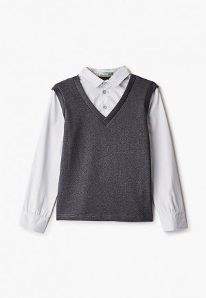 Пуловер Lik Fashion. Цвет: серый