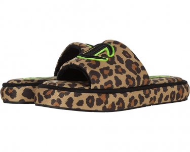 Домашняя обувь Plush Print, цвет Black/Leopard Champion