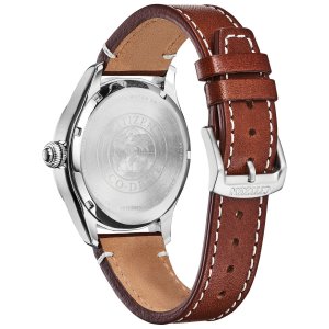 Мужские кожаные часы Chandler Eco-Drive в стиле милитари — BM6838-17L Citizen