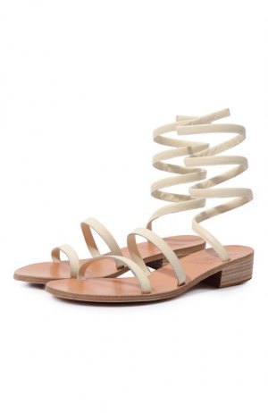 Кожаные сандалии Ohia Ancient Greek Sandals. Цвет: белый