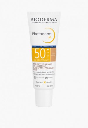 Крем для лица солнцезащитный Bioderma с тоном, SPF50+, Темный оттенок, 40 мл. Цвет: бежевый