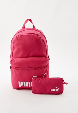 Рюкзак и пенал PUMA Phase Backpack Set. Цвет: фуксия