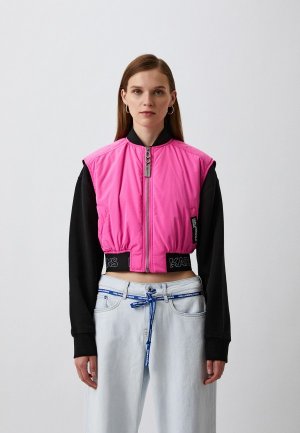 Жилет утепленный Karl Lagerfeld Jeans. Цвет: розовый