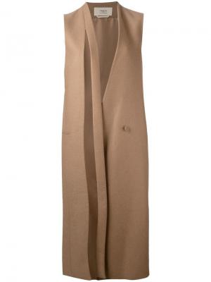 Пальто без рукавов Ports 1961. Цвет: коричневый