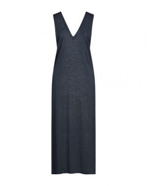 Длинное платье JOHN SMEDLEY. Цвет: темно-синий