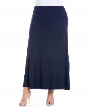 Женская макси-юбка больших размеров 24seven Comfort Apparel, синий Apparel