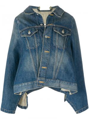 Джинсовая куртка-накидка Junya Watanabe. Цвет: синий